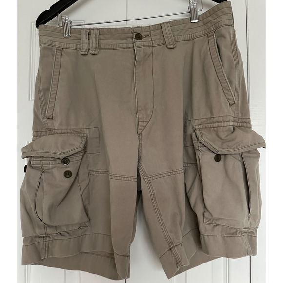 Polo Ralph Lauren Other - Polo Ralph Lauren Mens Tan Khaki Classic Polo Chino Cargo Shorts Size 36 Cotton